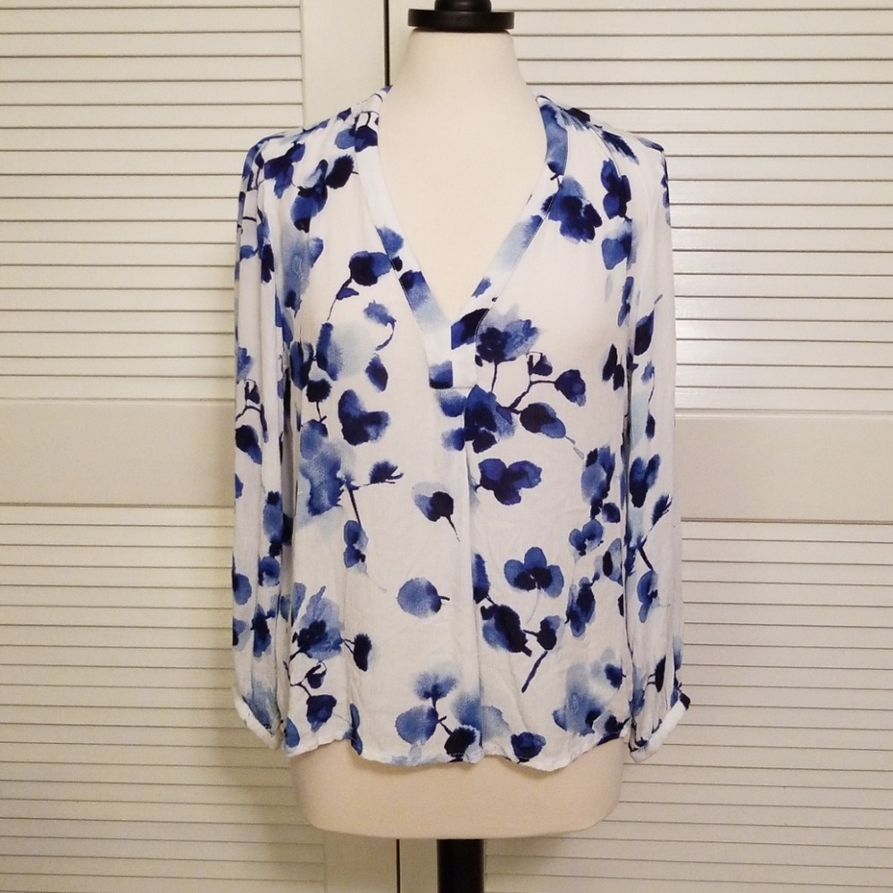 H&M Watercolor Floral Blouse